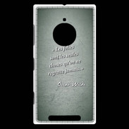 Coque Nokia Lumia 830 Les Folies Vert Citation Oscar Wilde