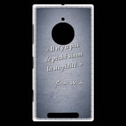 Coque Nokia Lumia 830 Pêché stupidité Bleu Citation Oscar Wilde