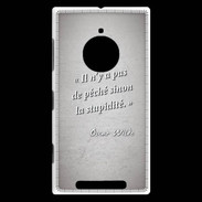 Coque Nokia Lumia 830 Pêché stupidité Gris Citation Oscar Wilde