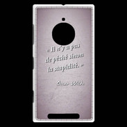 Coque Nokia Lumia 830 Pêché stupidité Rose Citation Oscar Wilde