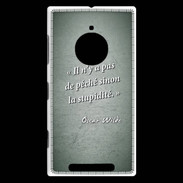 Coque Nokia Lumia 830 Pêché stupidité Vert Citation Oscar Wilde