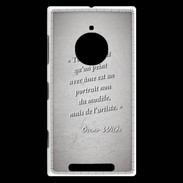 Coque Nokia Lumia 830 Portrait Ame Gris Citation Oscar Wilde