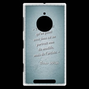 Coque Nokia Lumia 830 Portrait Ame Turquoise Citation Oscar Wilde
