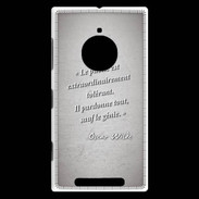 Coque Nokia Lumia 830 Public génie Gris Citation Oscar Wilde
