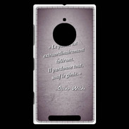 Coque Nokia Lumia 830 Public génie Violet Citation Oscar Wilde