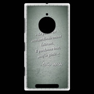 Coque Nokia Lumia 830 Public génie Vert Citation Oscar Wilde