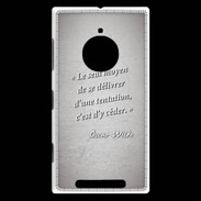 Coque Nokia Lumia 830 Tentation Gris Citation Oscar Wilde