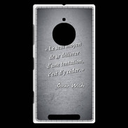 Coque Nokia Lumia 830 Tentation Noir Citation Oscar Wilde