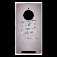 Coque Nokia Lumia 830 Tentation Rose Citation Oscar Wilde
