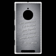 Coque Nokia Lumia 830 Toujours amoureux Noir Citation Oscar Wilde