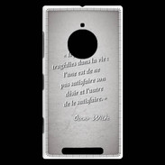 Coque Nokia Lumia 830 Tragédie Gris Citation Oscar Wilde