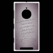 Coque Nokia Lumia 830 Tragédie Violet Citation Oscar Wilde