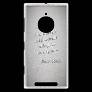 Coque Nokia Lumia 830 Vrai vie Gris Citation Oscar Wilde