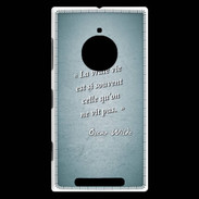 Coque Nokia Lumia 830 Vrai vie Turquoise Citation Oscar Wilde