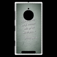 Coque Nokia Lumia 830 Vrai vie Vert Citation Oscar Wilde