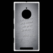 Coque Nokia Lumia 830 Vrai vie Noir Citation Oscar Wilde