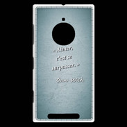 Coque Nokia Lumia 830 Aimer Turquoise Citation Oscar Wilde
