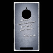 Coque Nokia Lumia 830 Démocratie Bleu Citation Oscar Wilde