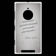 Coque Nokia Lumia 830 Démocratie Gris Citation Oscar Wilde