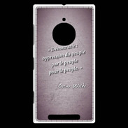 Coque Nokia Lumia 830 Démocratie Violet Citation Oscar Wilde