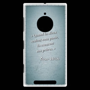 Coque Nokia Lumia 830 Dieux prières Turquoise Citation Oscar Wilde