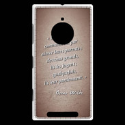 Coque Nokia Lumia 830 Enfants parents Rouge Citation Oscar Wilde