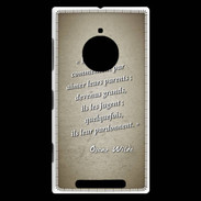 Coque Nokia Lumia 830 Enfants parents Sepia Citation Oscar Wilde