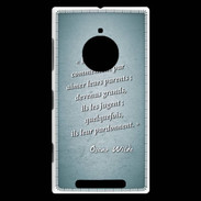Coque Nokia Lumia 830 Enfants parents Turquoise Citation Oscar Wilde