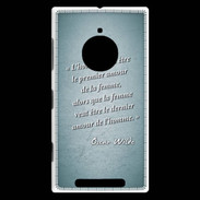 Coque Nokia Lumia 830 Homme veut Turquoise Citation Oscar Wilde