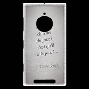 Coque Nokia Lumia 830 Charme passé Gris Citation Oscar Wilde