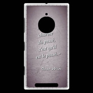 Coque Nokia Lumia 830 Charme passé Violet Citation Oscar Wilde