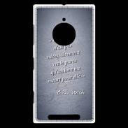 Coque Nokia Lumia 830 Chose vraie Bleu Citation Oscar Wilde