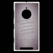 Coque Nokia Lumia 830 Chose vraie Violet Citation Oscar Wilde