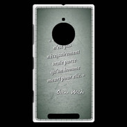 Coque Nokia Lumia 830 Chose vraie Vert Citation Oscar Wilde