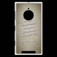 Coque Nokia Lumia 830 Chose vraie Sepia Citation Oscar Wilde