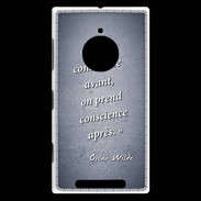 Coque Nokia Lumia 830 Conscience Bleu Citation Oscar Wilde
