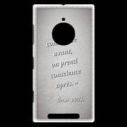 Coque Nokia Lumia 830 Conscience Gris Citation Oscar Wilde