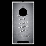 Coque Nokia Lumia 830 Conscience Noir Citation Oscar Wilde