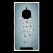 Coque Nokia Lumia 830 Conscience Turquoise Citation Oscar Wilde