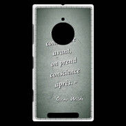 Coque Nokia Lumia 830 Conscience Vert Citation Oscar Wilde