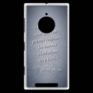 Coque Nokia Lumia 830 Fatalité Bleu Citation Oscar Wilde