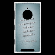 Coque Nokia Lumia 830 Fatalité Turquoise Citation Oscar Wilde