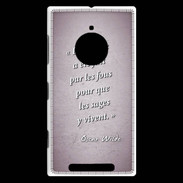 Coque Nokia Lumia 830 Fous sages Rose Citation Oscar Wilde