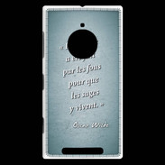 Coque Nokia Lumia 830 Fous sages Turquoise Citation Oscar Wilde