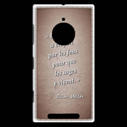 Coque Nokia Lumia 830 Fous sages Rouge Citation Oscar Wilde