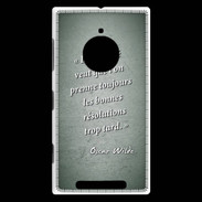 Coque Nokia Lumia 830 Fatalité Vert Citation Oscar Wilde