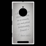 Coque Nokia Lumia 830 Horrible ennui Gris Citation Oscar Wilde