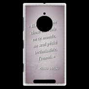 Coque Nokia Lumia 830 Horrible ennui Rose Citation Oscar Wilde