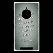 Coque Nokia Lumia 830 Horrible ennui Vert Citation Oscar Wilde