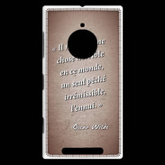 Coque Nokia Lumia 830 Horrible ennui Rouge Citation Oscar Wilde